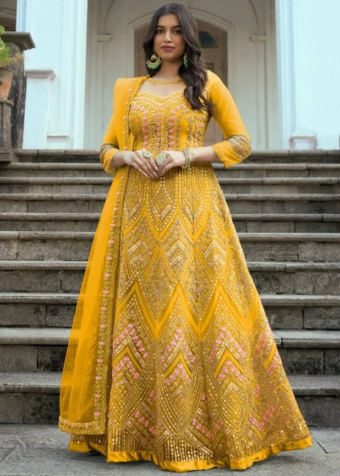 Bright Anarkali Suit