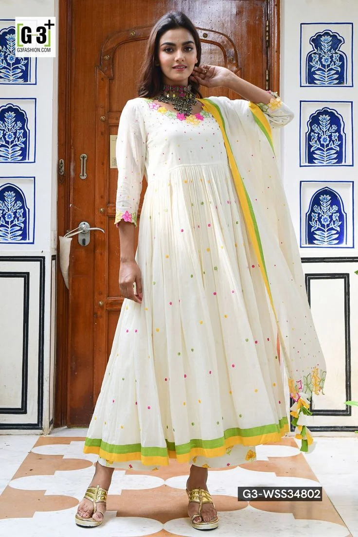 Color-Blocked Salwar Kameez