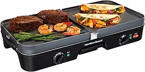 Hamilton Beach 3-in-1 Electric Indoor Grill + Griddle.