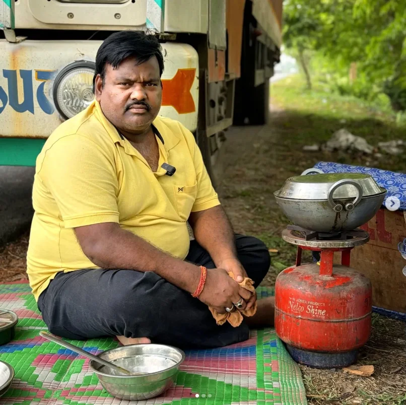 Rajesh cooking food